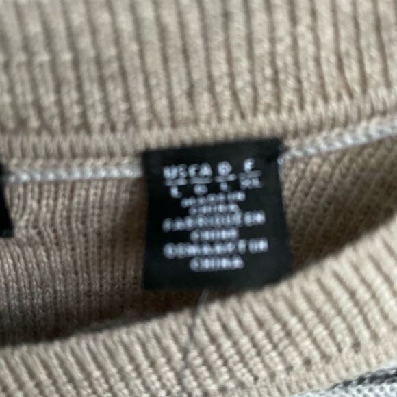 Saks Fifth Avenue Sweater Extra Fine Merino Wool Italy Striped Large NWT Preppy - Picture 9 of 11